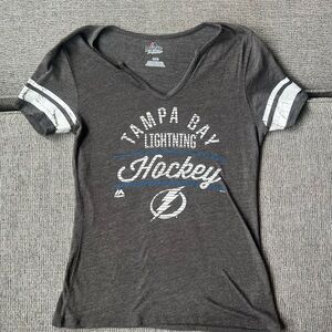 NHL Tampa Bay Lightning Dark Gray V-Neck Women’s T-Shirt